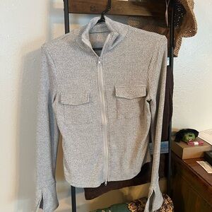 Gray Women's Zip-Up Jacket